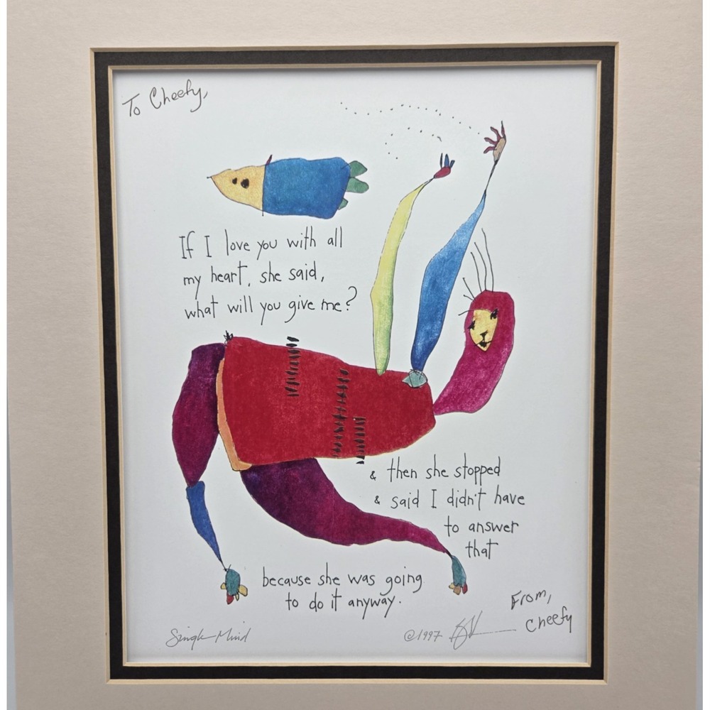 Brian‎ Andreas "Single Mind" Signed Print  1997  READ